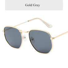Load image into Gallery viewer, Oulylan Fashion Sunglasses Women Brand Designer Small Frame Polygon Clear Lens Sun Glasses Men Vintage Hexagon Metal Frame