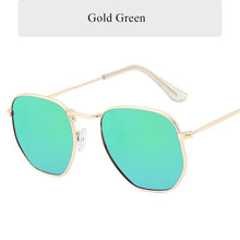 Load image into Gallery viewer, Oulylan Fashion Sunglasses Women Brand Designer Small Frame Polygon Clear Lens Sun Glasses Men Vintage Hexagon Metal Frame