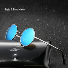 Load image into Gallery viewer, Retro Classic Vintage Round Polarized Sunglasses Men Brand Designer Sun Glasses Women Metal Frame Black lens Eyewear Driving
