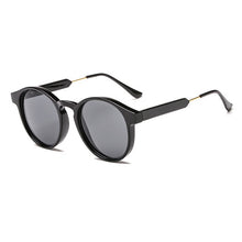 Load image into Gallery viewer, OEC CPO Male Classic Round Sunglasses Men Retro Grey Frame SunGlasses Women Brand Design Gold Alloy Leg Unisex UV400  O130