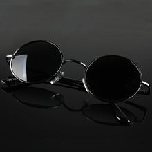 Load image into Gallery viewer, Retro Classic Vintage Round Polarized Sunglasses Men Brand Designer Sun Glasses Women Metal Frame Black lens Eyewear Driving