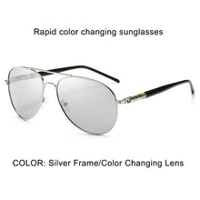 Load image into Gallery viewer, Psacss Classic Pilot Photochromic Sunglasses Men Driving Clear Polarized Lens Sun Glasses Male Vintage Brand Sunglass Oculos UV